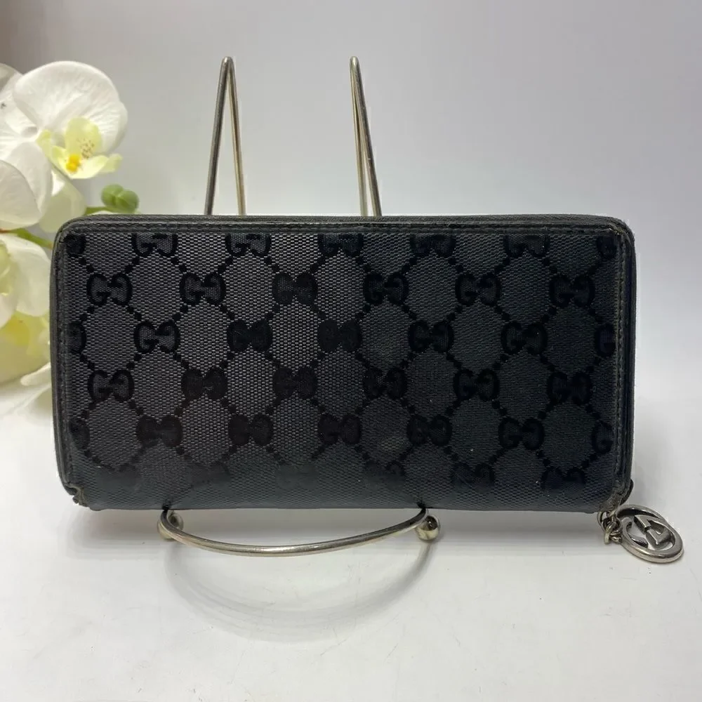 Authentic GUCCI Monogram  Zippy Wallet Black - Picture 2 of 11